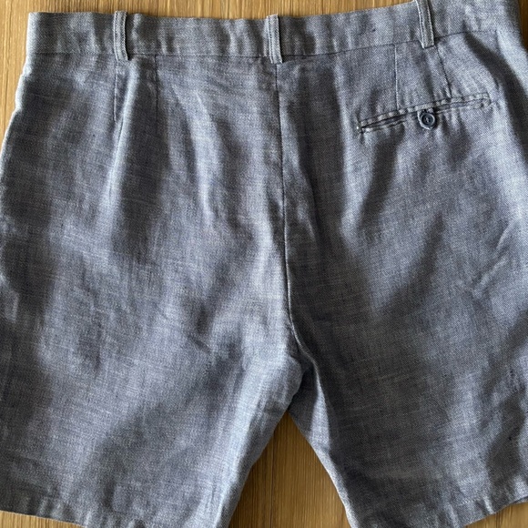 Frescobol Carioca Shorts Blue Linen Cotton Mens 36 Preppy Golf Casual - Picture 8 of 9